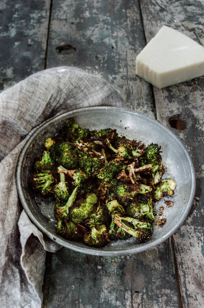 Roasted Broccoli with Soy & Asiago My Lavender Blues