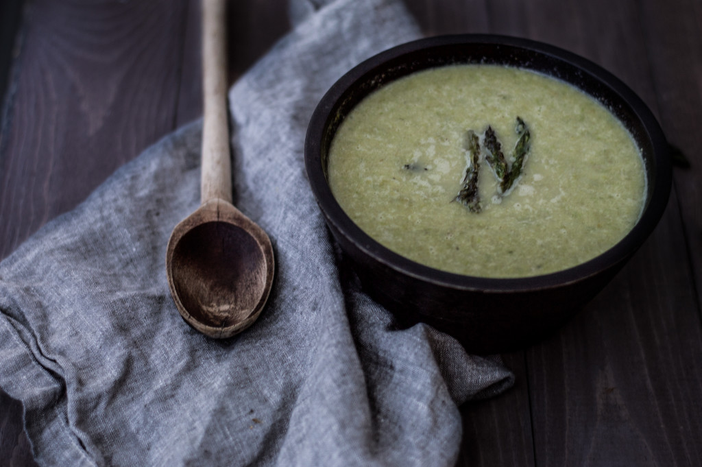 Healthy No Cream Roasted Asparagus Soup My Lavender Blues