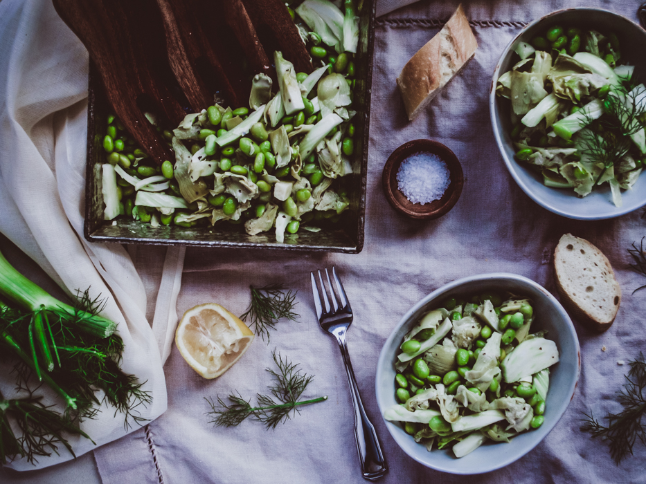 Edamame, Artichoke & Fennel Salad My Lavender Blues
