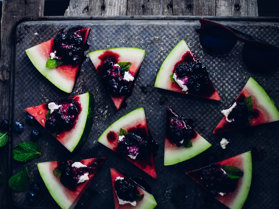 Blueberry & Goat Cheese Watermelon Pizza My Lavender Blues