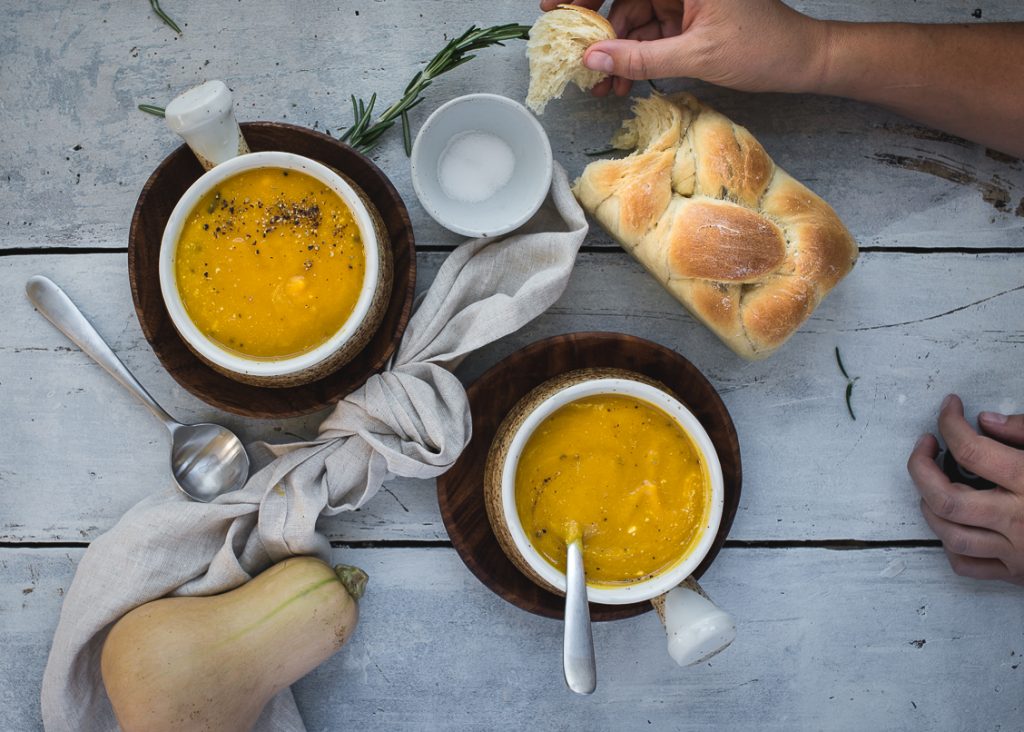 Easy and Healthy Butternut Squash, Pear and Red Onion Soup