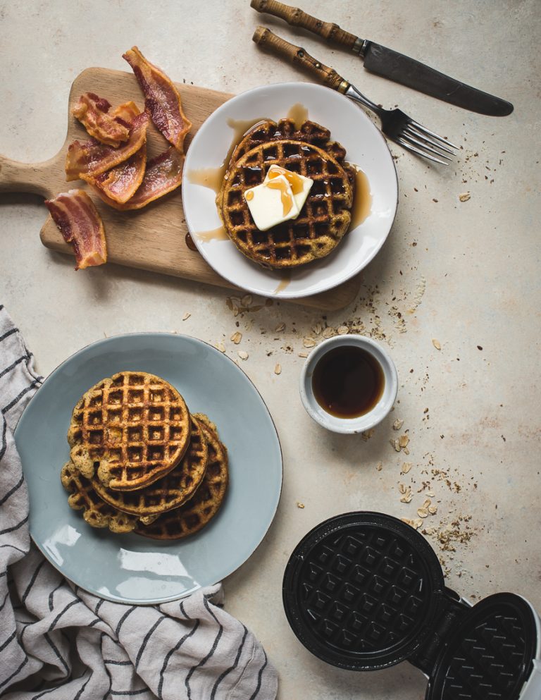 Gluten Free Almond & Oat Protein Waffles My Lavender Blues