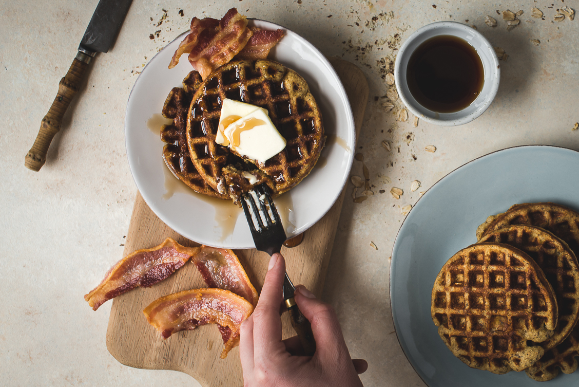Gluten Free Almond & Oat Protein Waffles My Lavender Blues