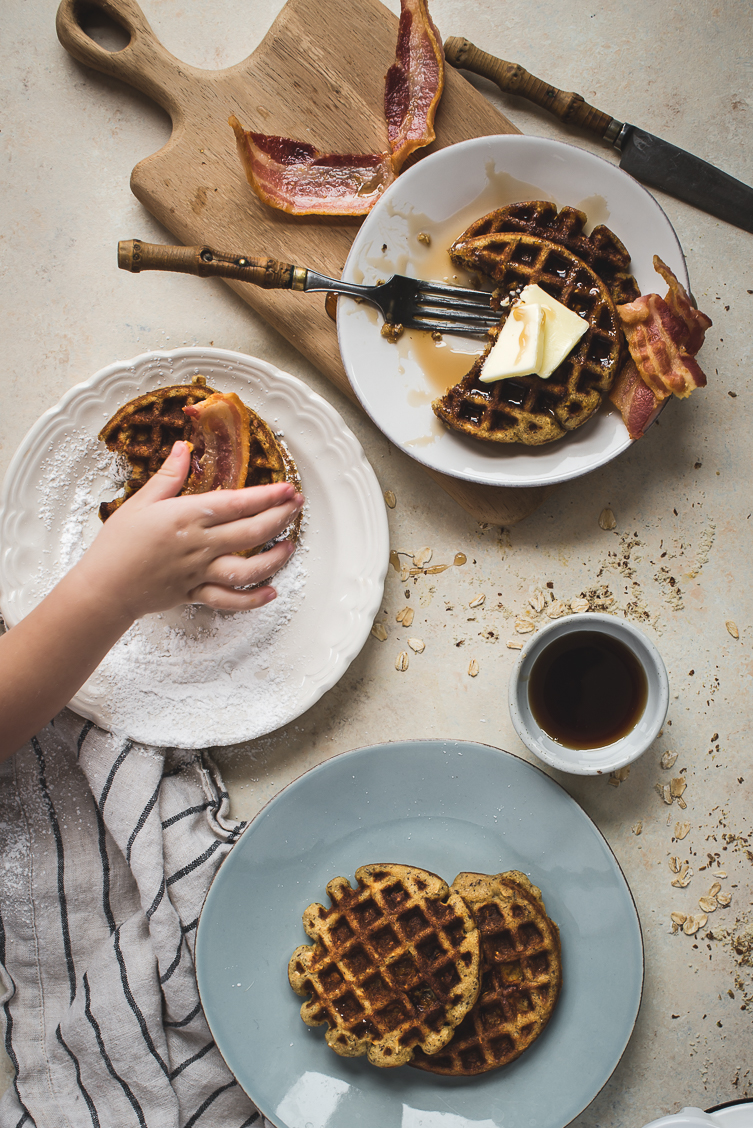Gluten Free Almond & Oat Protein Waffles My Lavender Blues